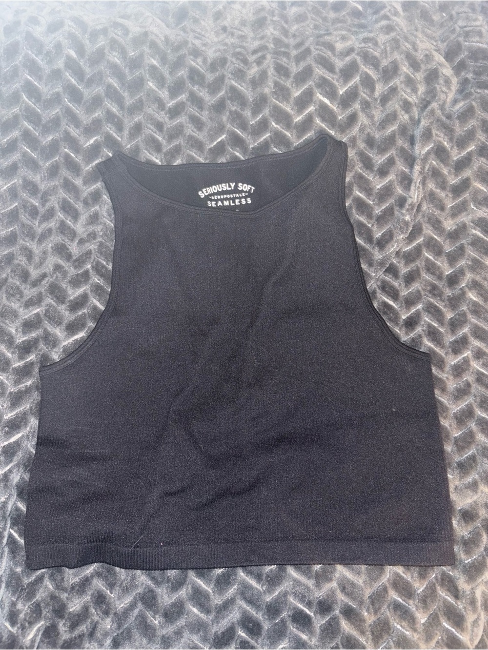 Aeropostale Black Cropped Tank Top